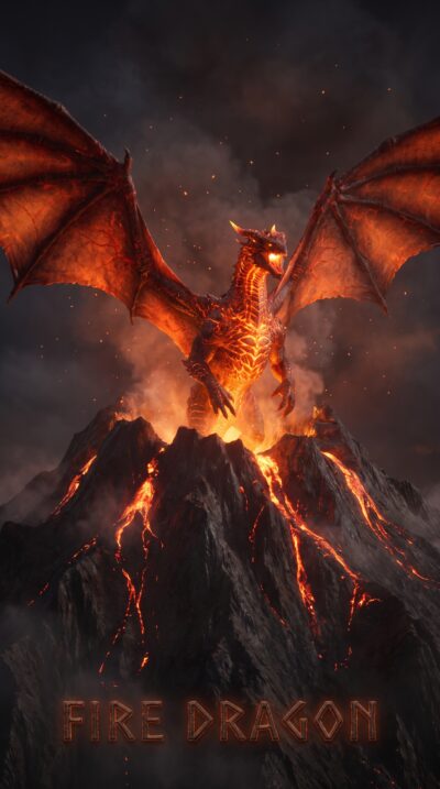 Fire Dragon King Wallpaper